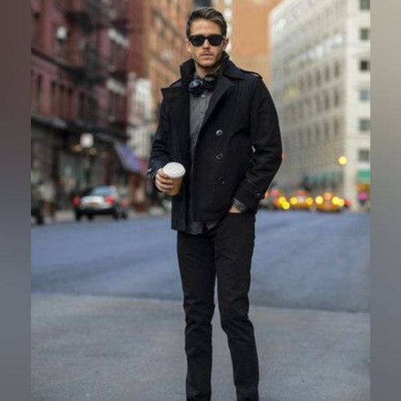 Hugo Boss Coxtan Virgin Wool Blend Coat with Bib - Picture 1 of 11